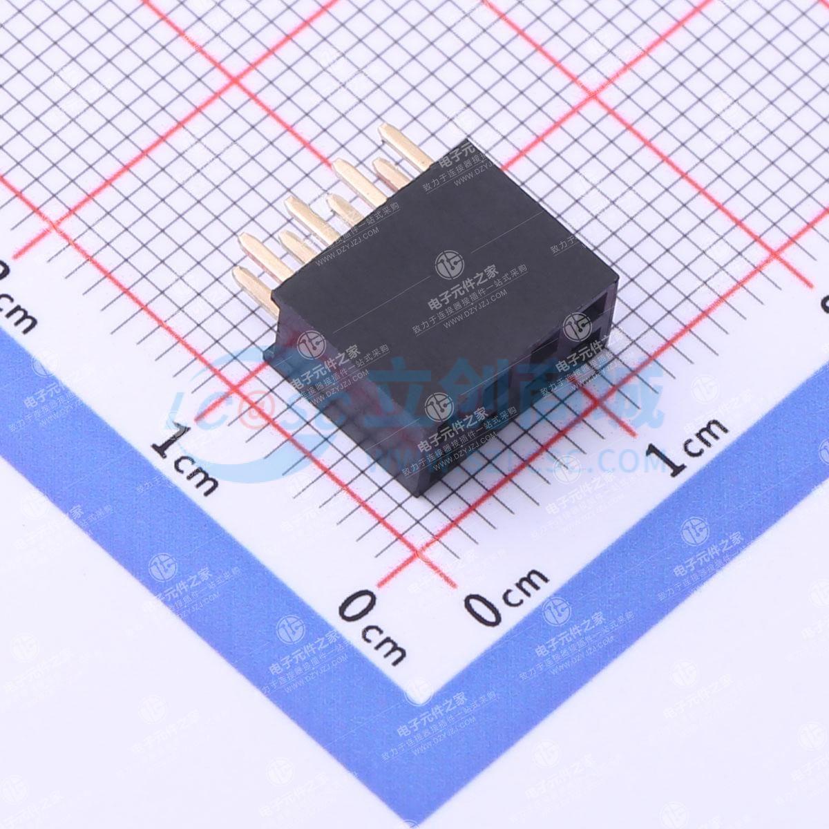 间距:2.54mm 2x4P 直插