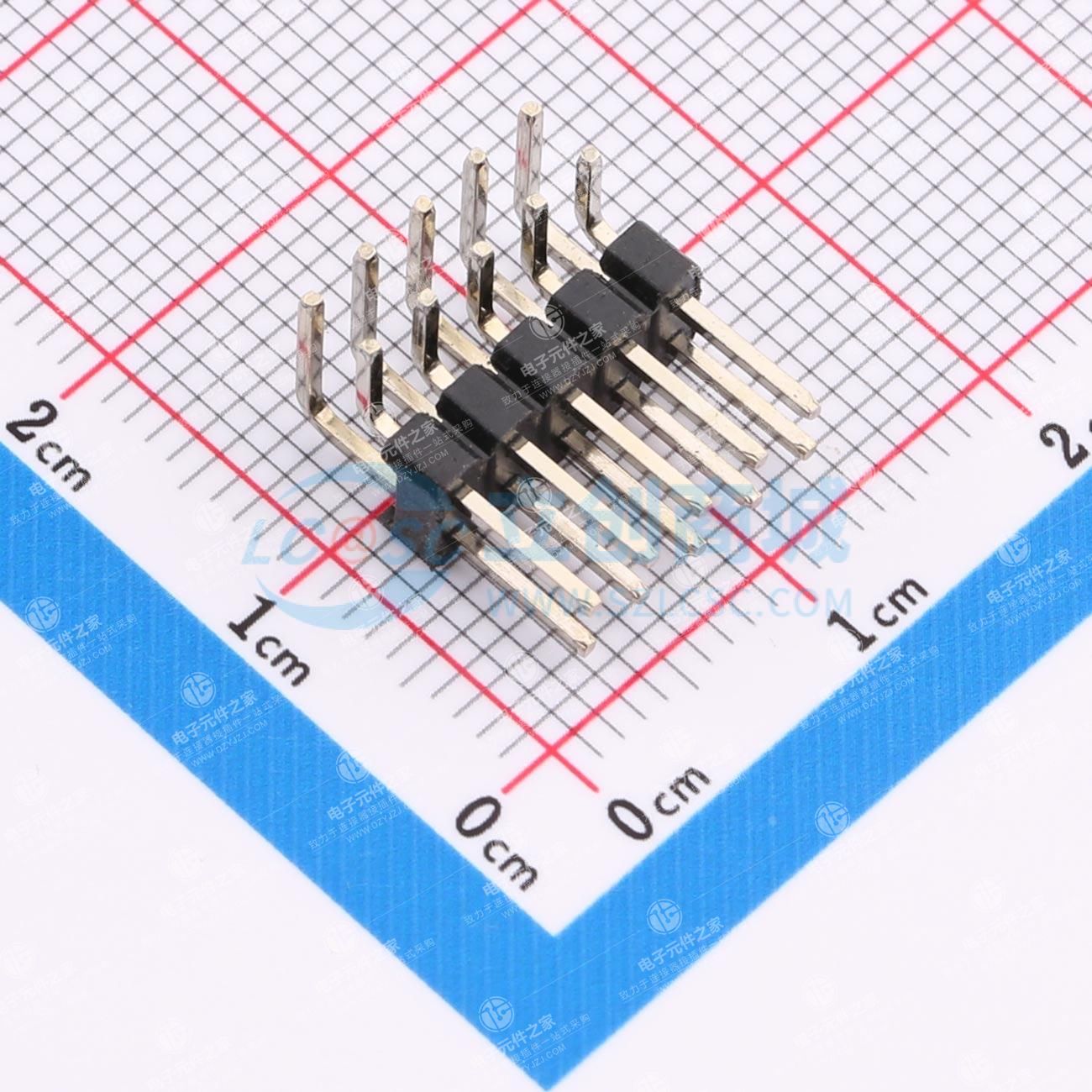 2x5P 间距:2.54mm 方针 弯插