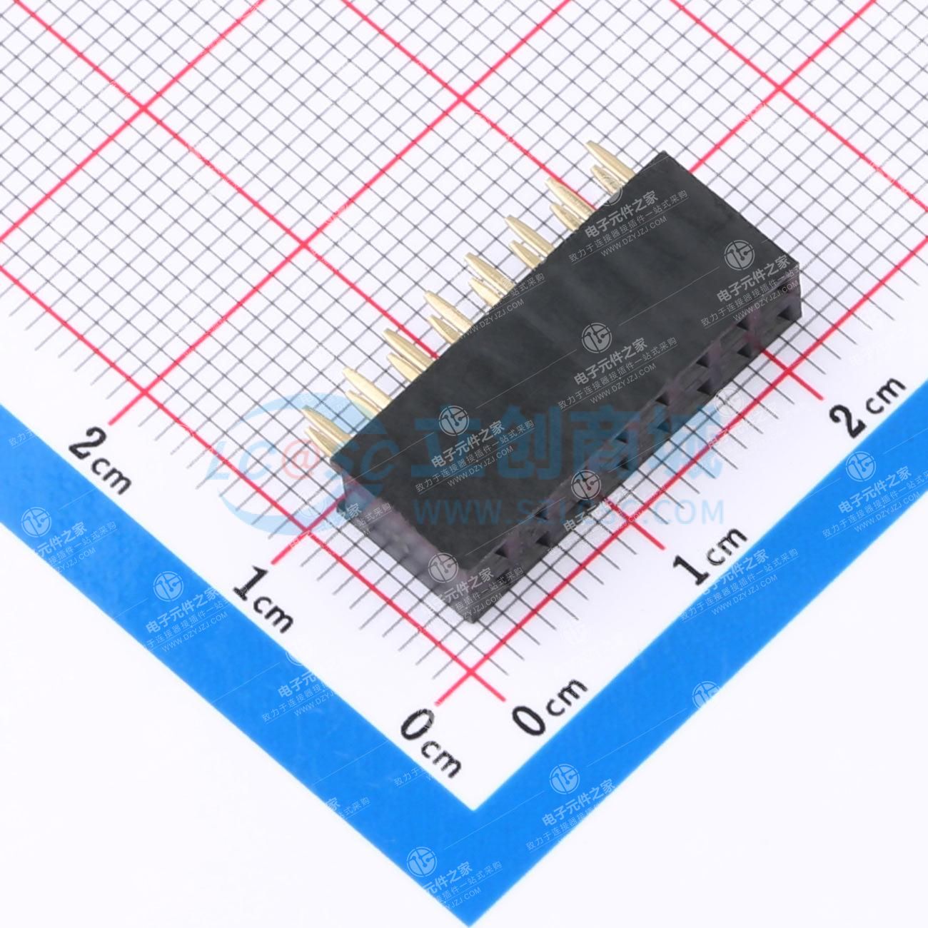 点击查看大图 2x8P 间距:2.54mm 直插