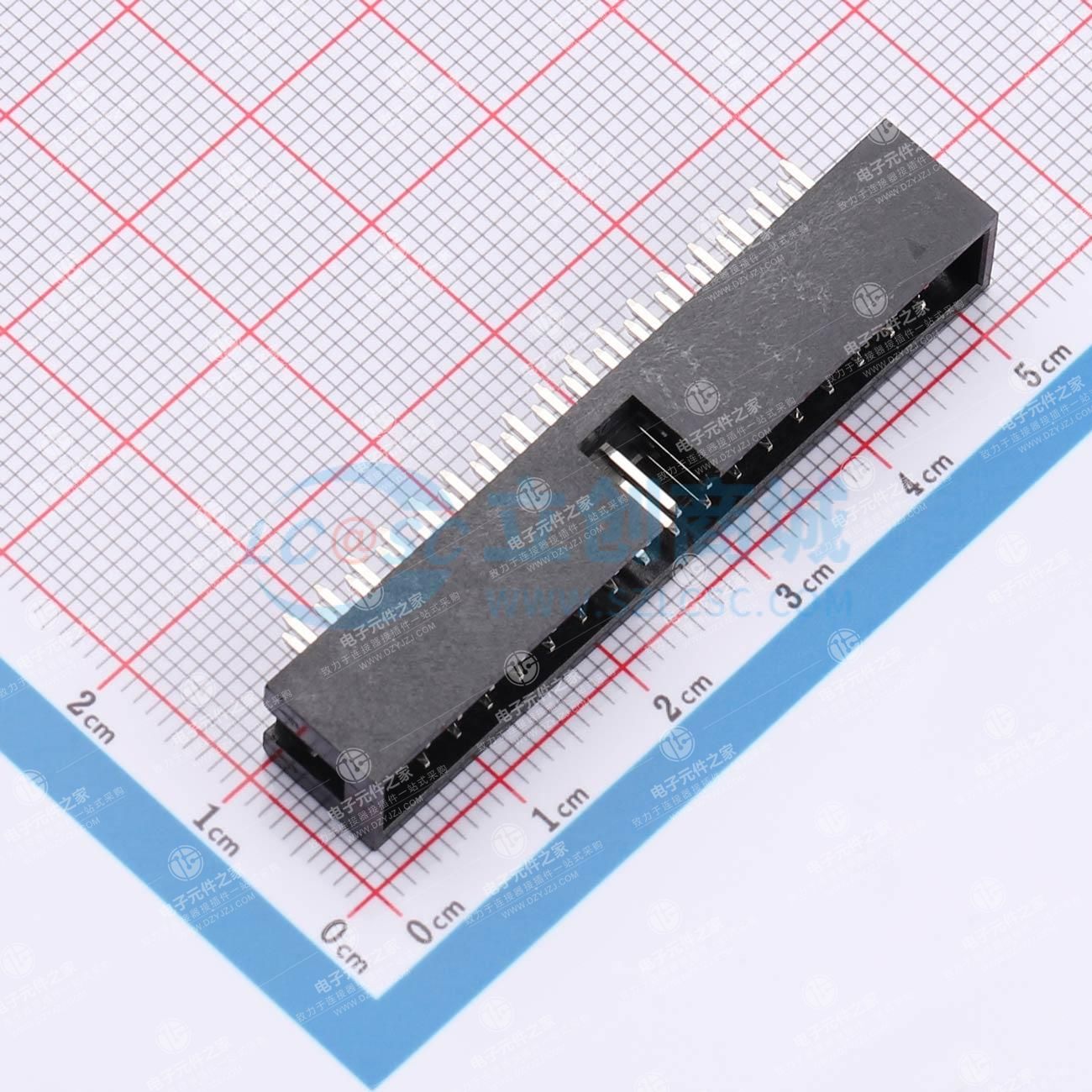 2.54mm 2x17P 排数:2 每排P数:17