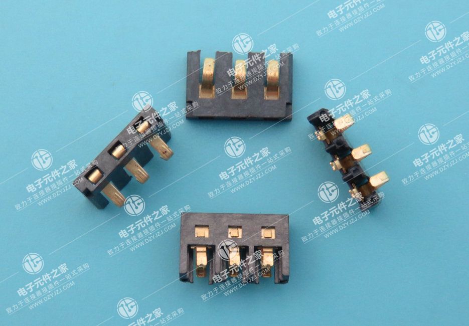 2.5PH  1.65H 3PIN弹片电池座