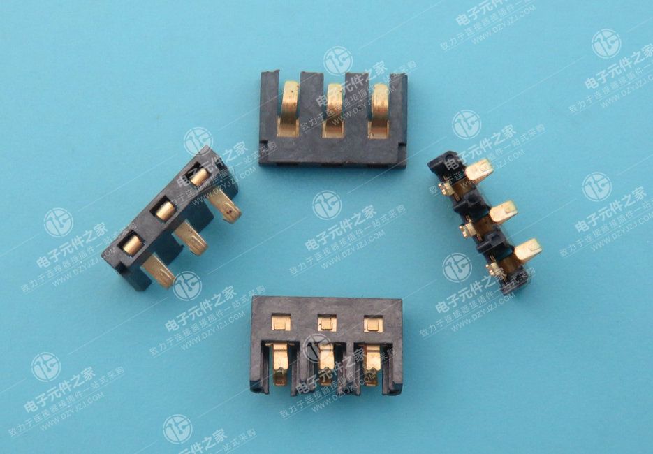 2.5PH  1.65H 3PIN弹片电池座