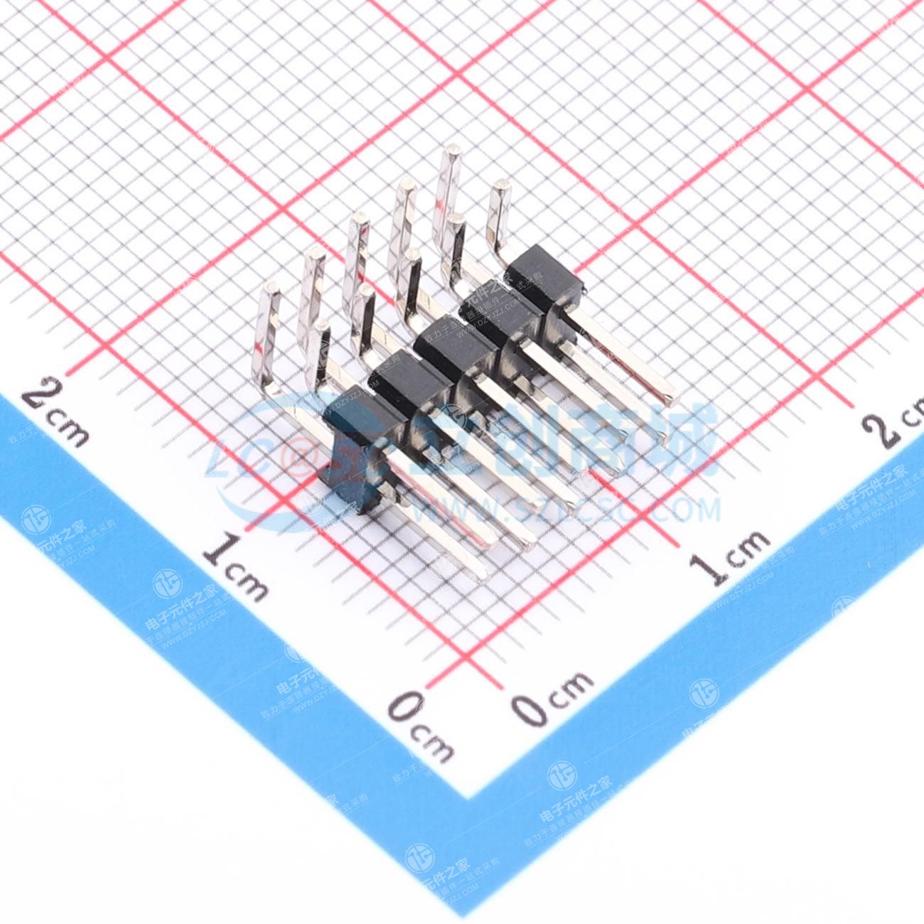 2x5P 间距:2.54mm 方针 弯插