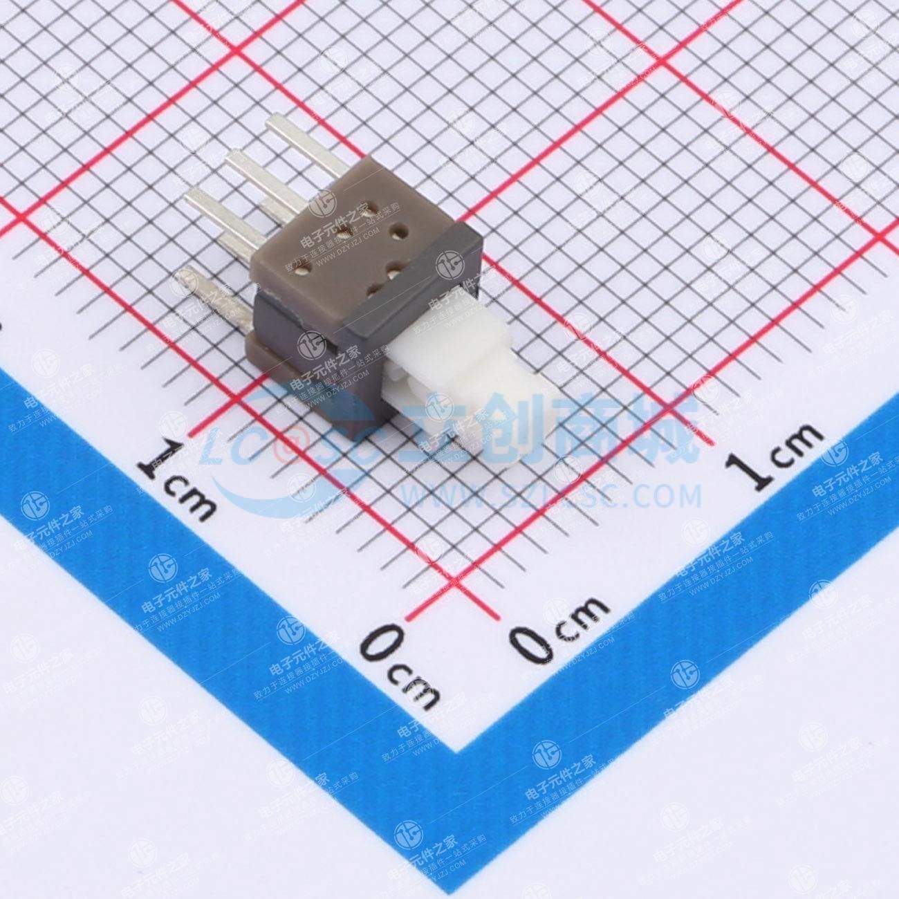 5.8*5.8*10自锁按键 6PIN立式插件 耐高温料