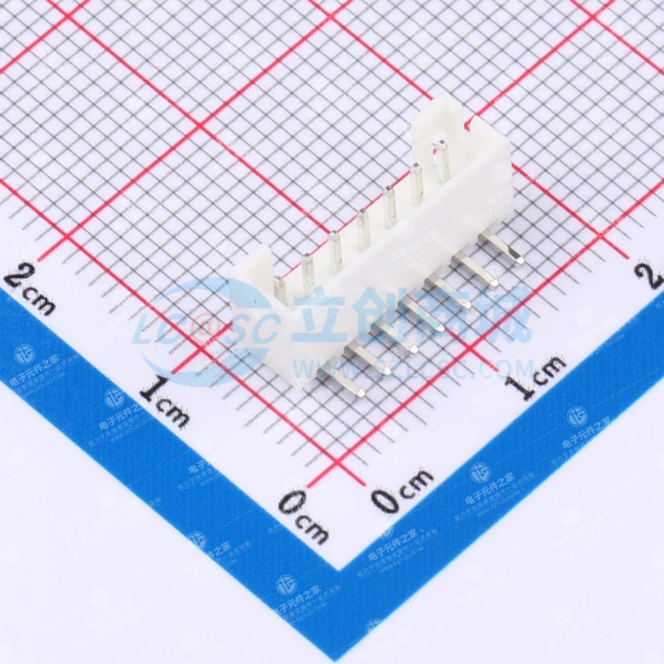 1x7P 间距:2mm 弯插 系列:PH