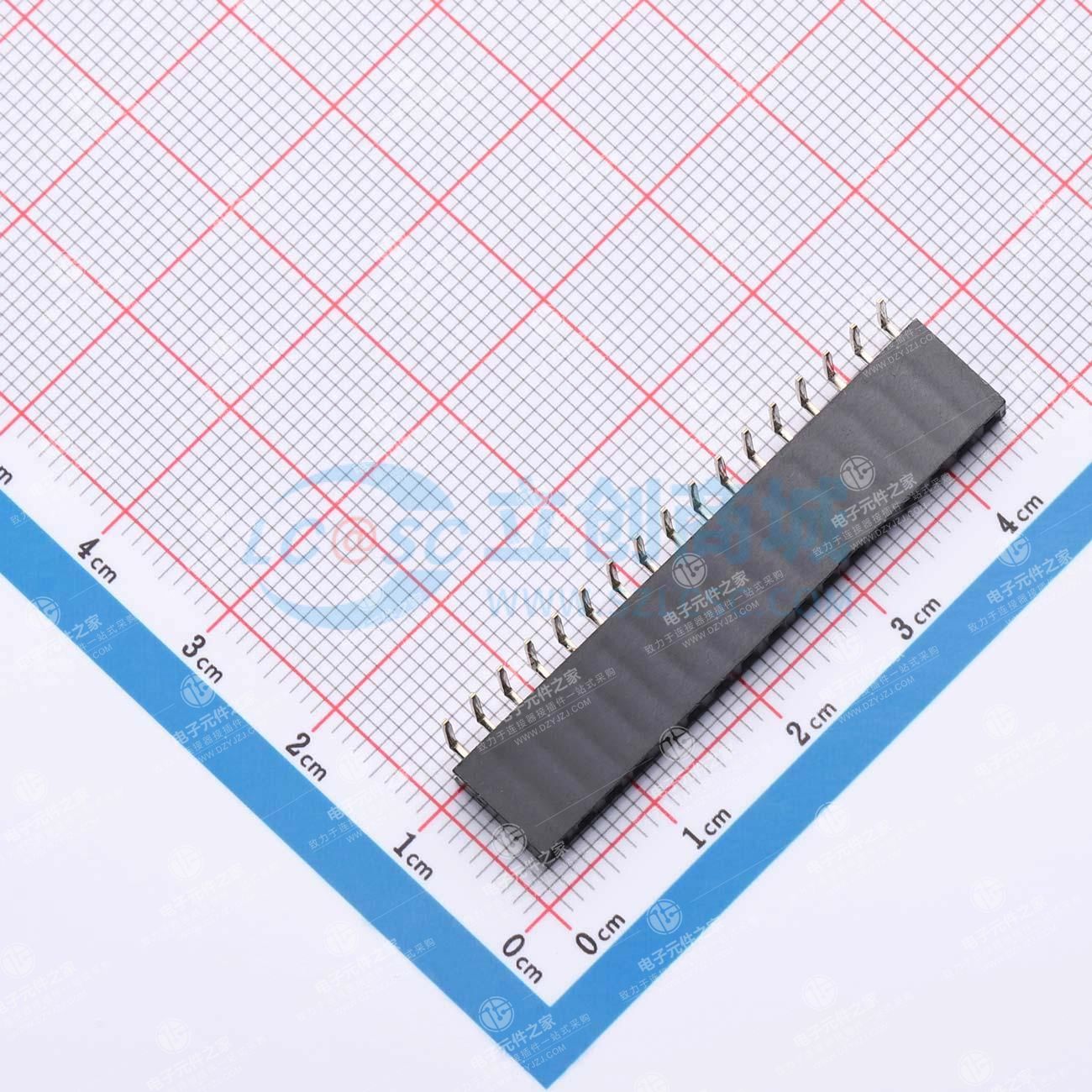 1x17P 间距:2.54mm 弯插