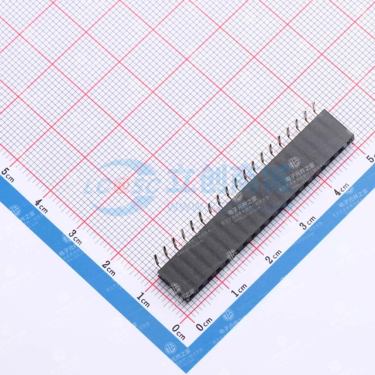 1x19P 间距:2.54mm 弯插