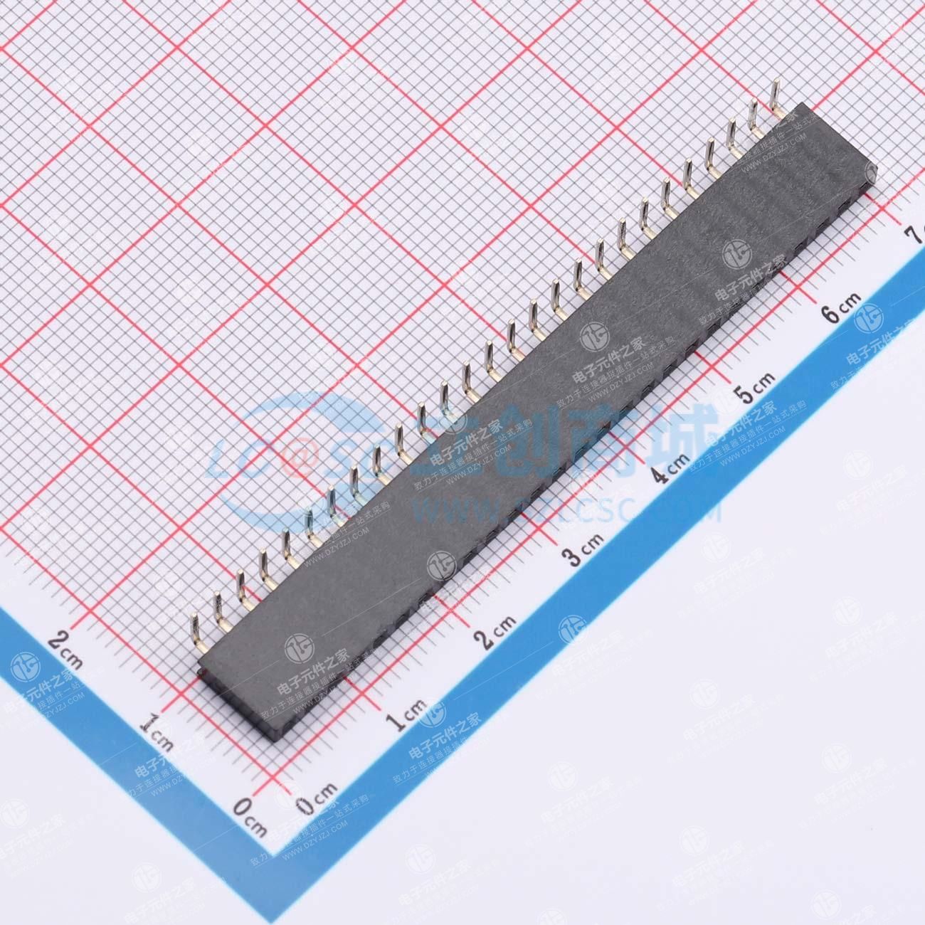 1x27P 间距:2.54mm 弯插