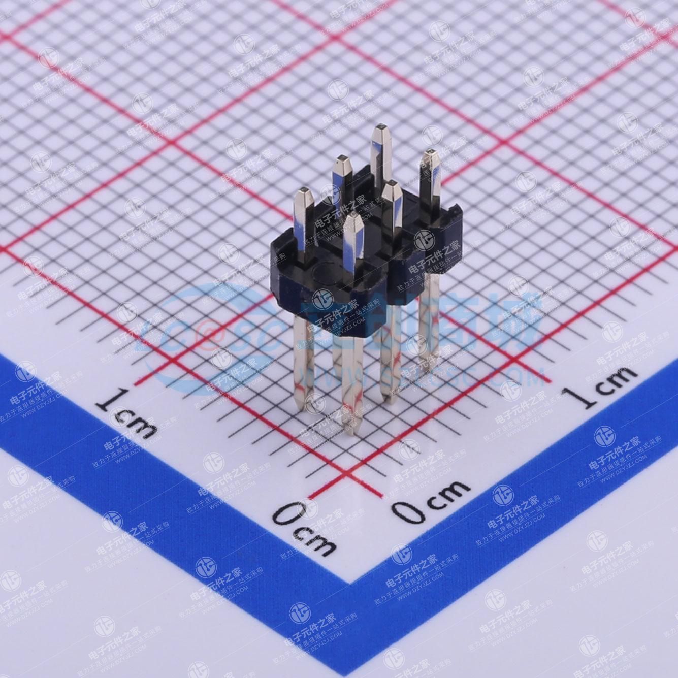 2x3P 间距:2.54mm 方针 直插