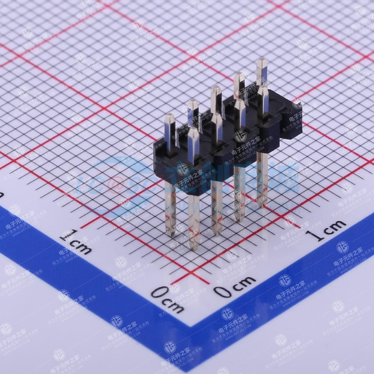 2x5P 间距:2.54mm 方针 直插