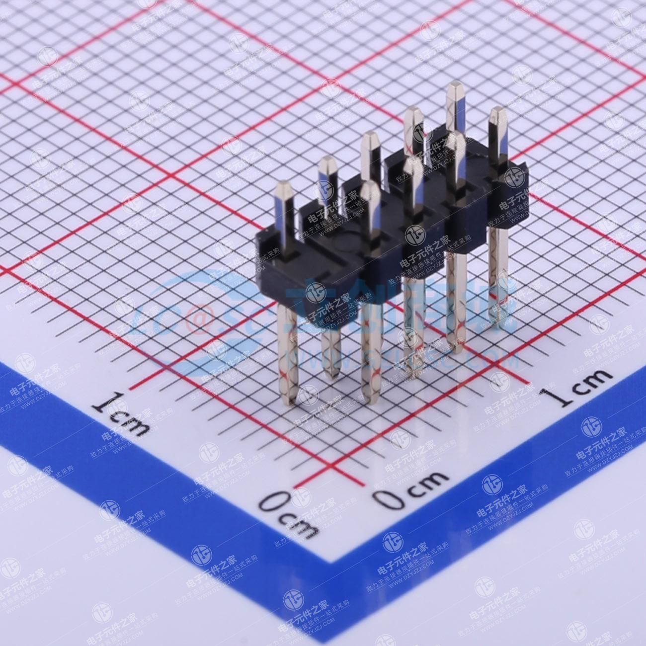 黑金 2x5P 间距:2.54mm 方针 直插
