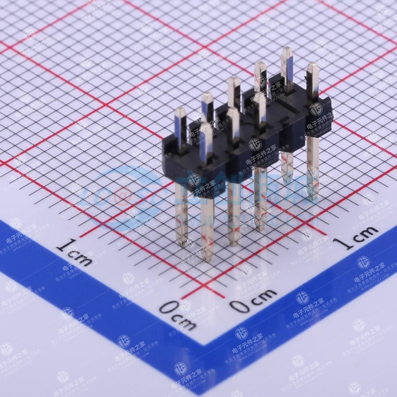 黑金 2x5P 间距:2.54mm 方针 直插