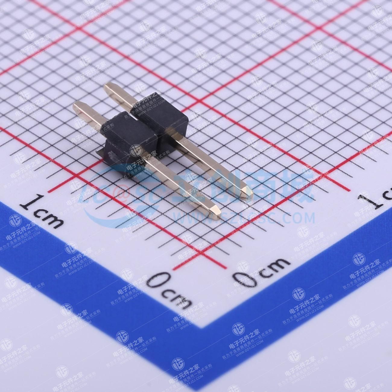 黑金 1x2P 间距:2.54mm 方针 直插