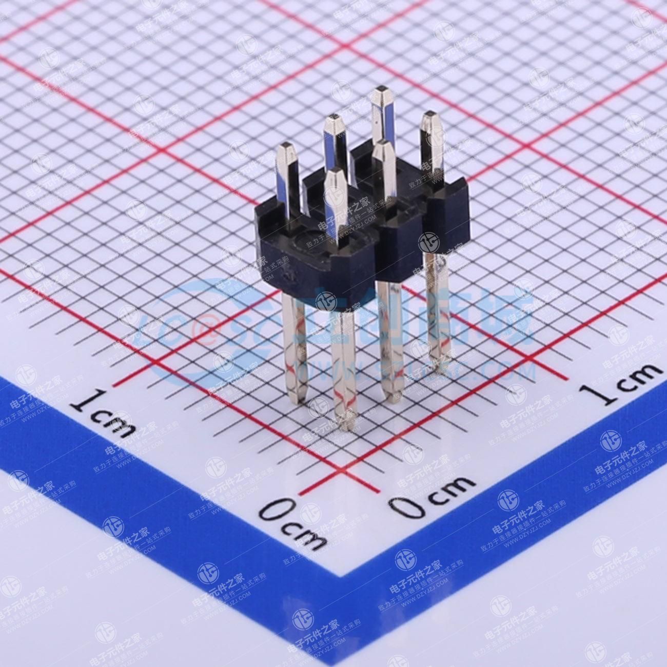 黑金 2x3P 间距:2.54mm 方针 直插