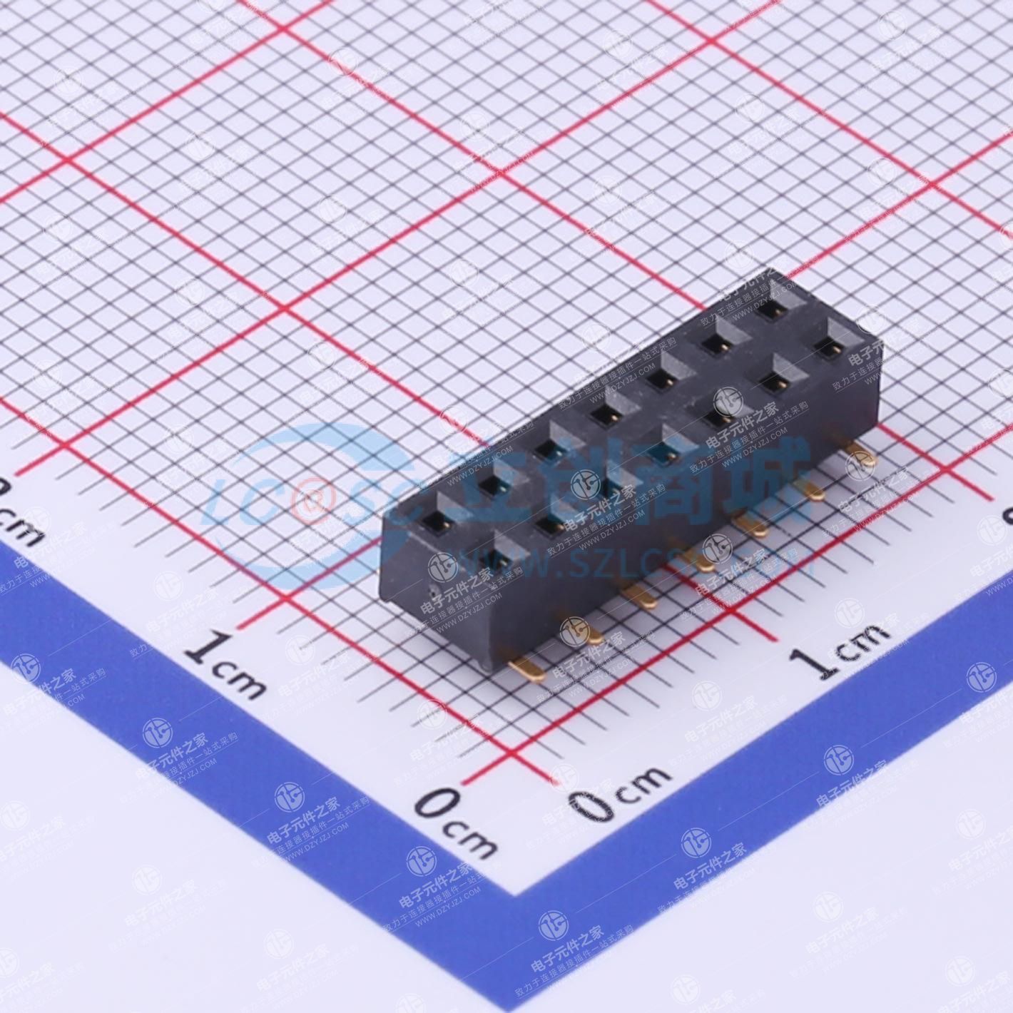 间距:2.54mm 2x7P 立贴