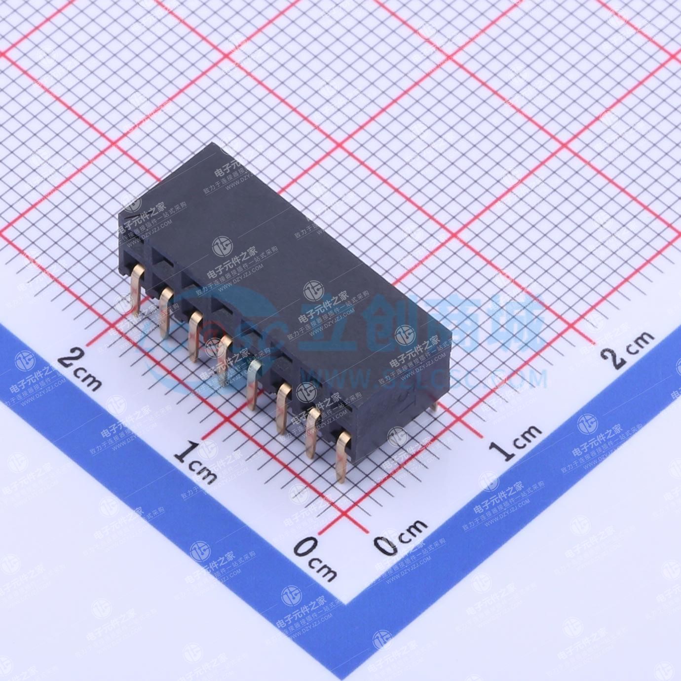 间距:2.54mm 2x8P 直插