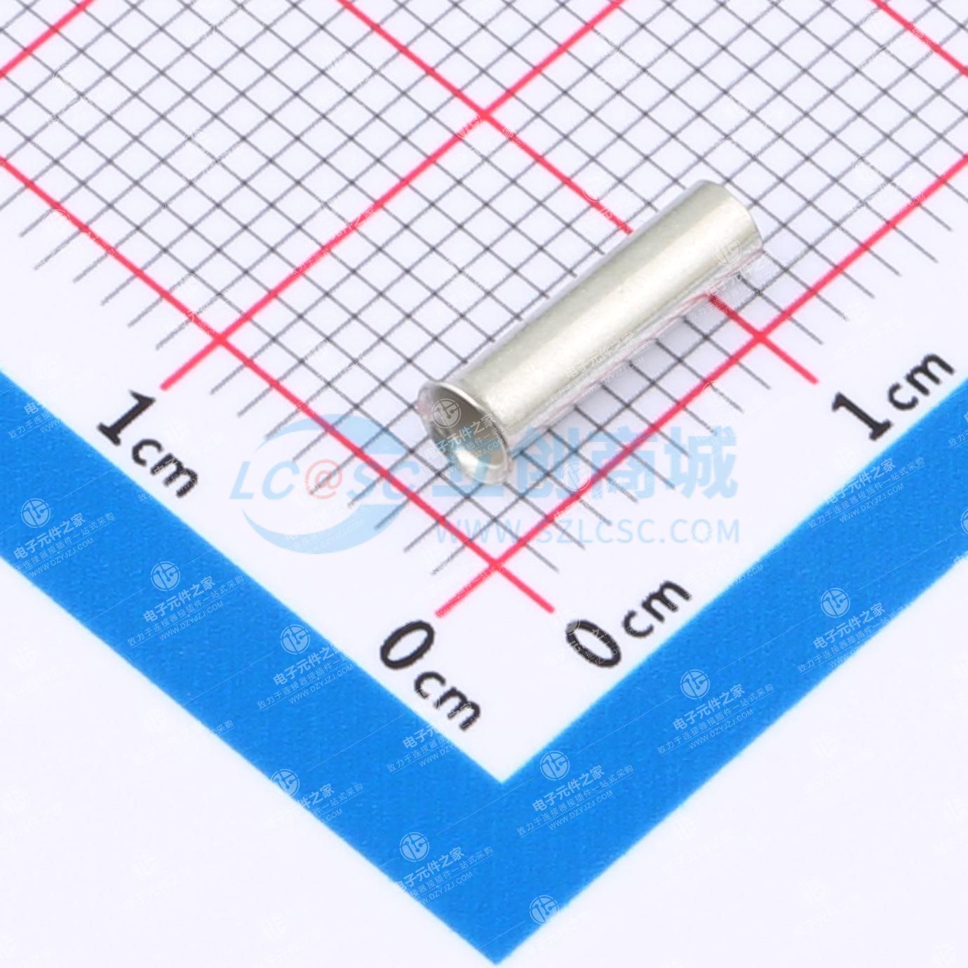 2.5mm²/AWG14非绝缘电镀锡银色套管