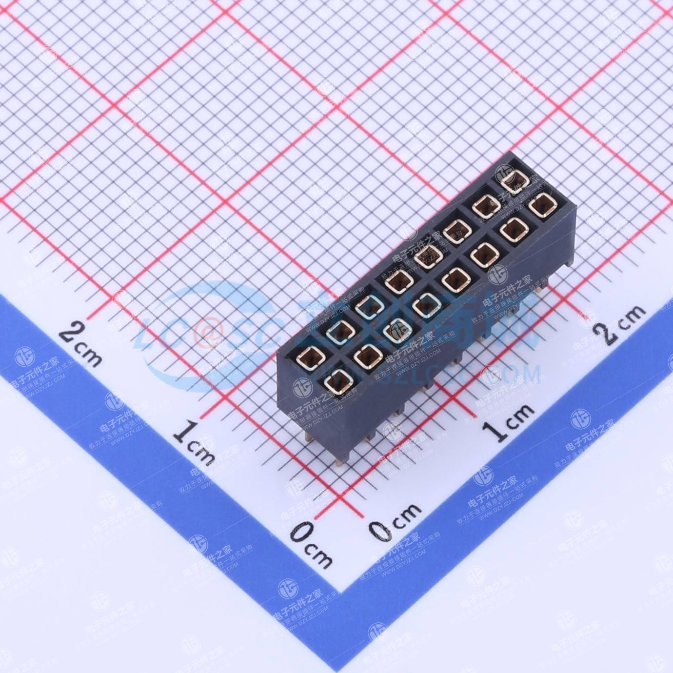 间距:2.54mm 2x8P 直插