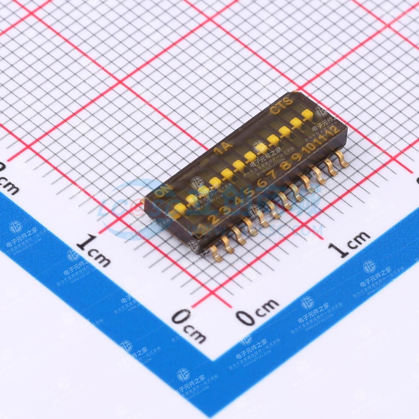 1.27mm 平拨,凹槽式 12位