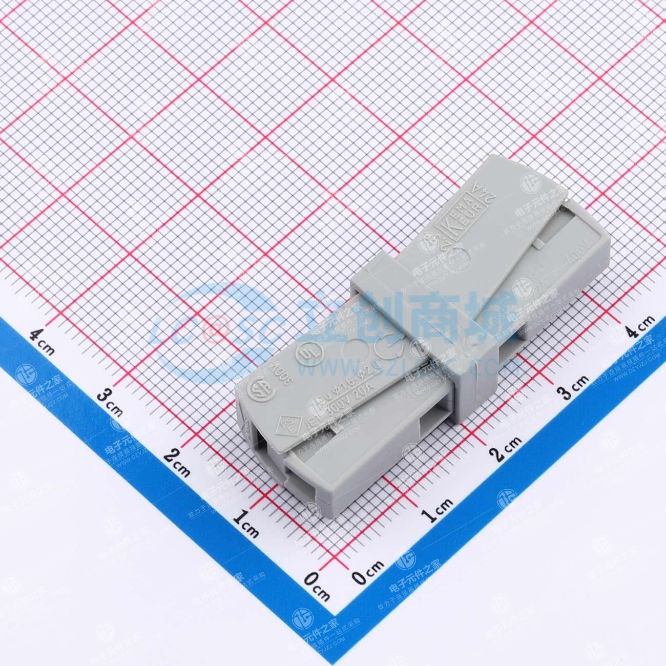 中间连接器,双侧带推压键,适用于不同类型导线