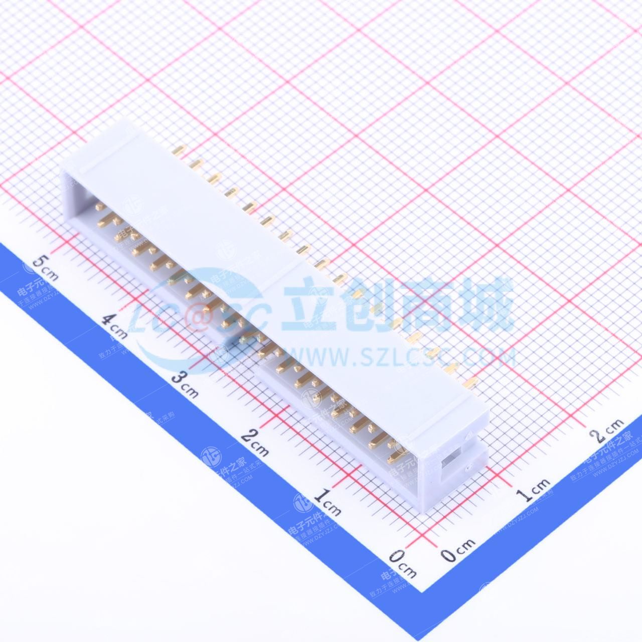2.54mm 2x17P 排数:2 每排P数:17