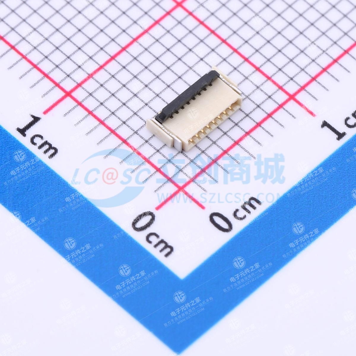 翻盖式 双侧触点/上下接 P数:8P 间距:0.5mm