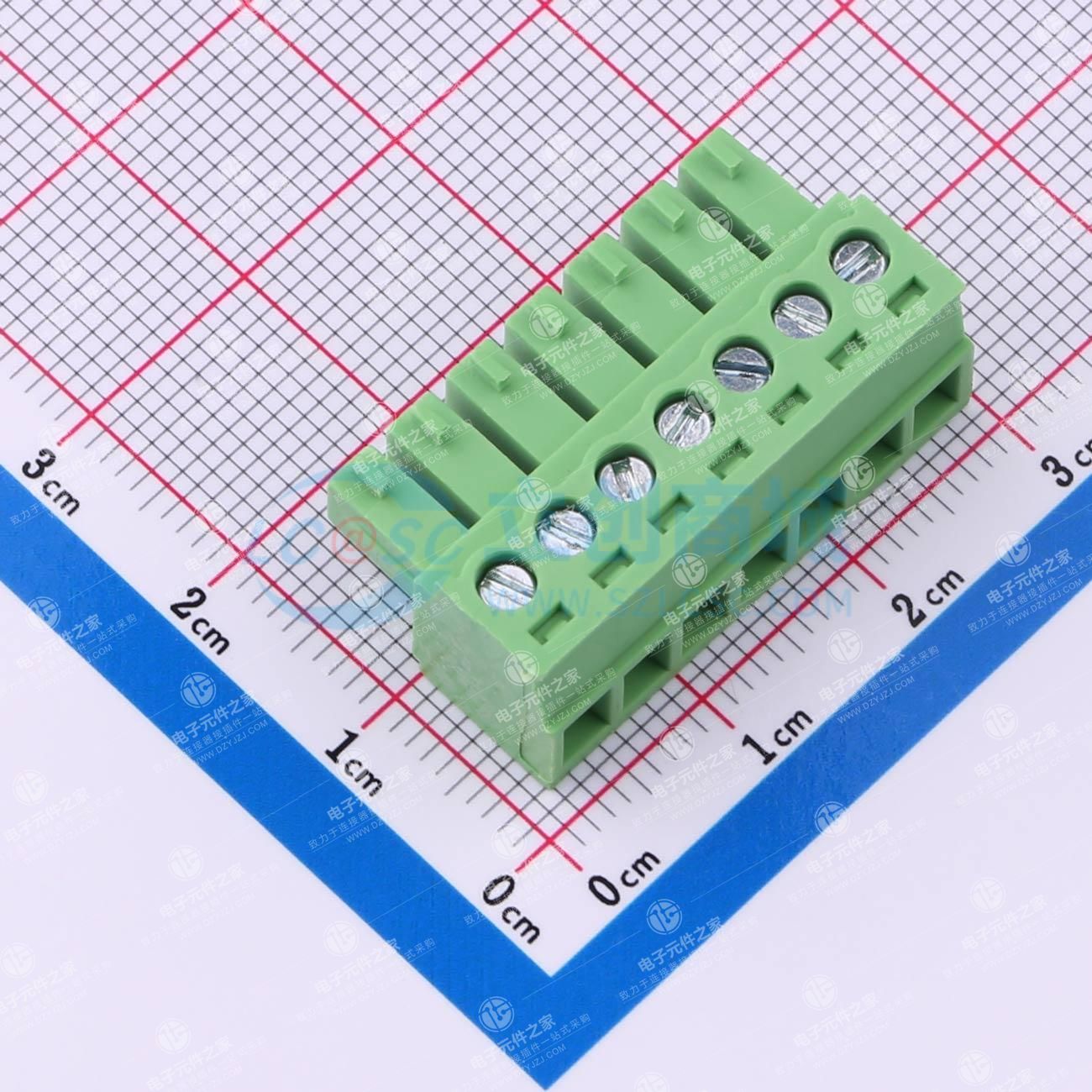 螺丝固定 1x7P 3.81mm 排数:1 每排P数:7
