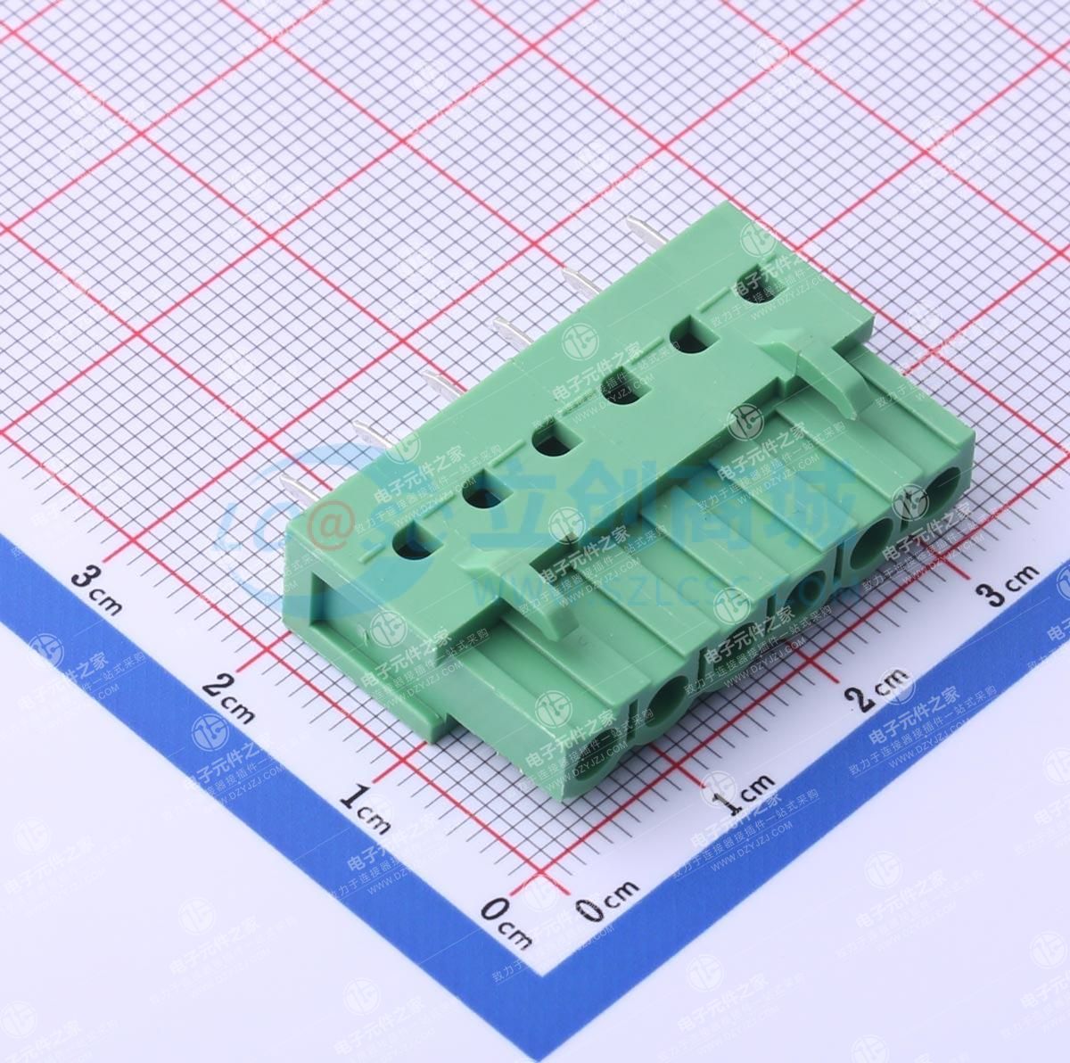 无固定装置 1x6P 5.08mm 排数:1 每排P数:6