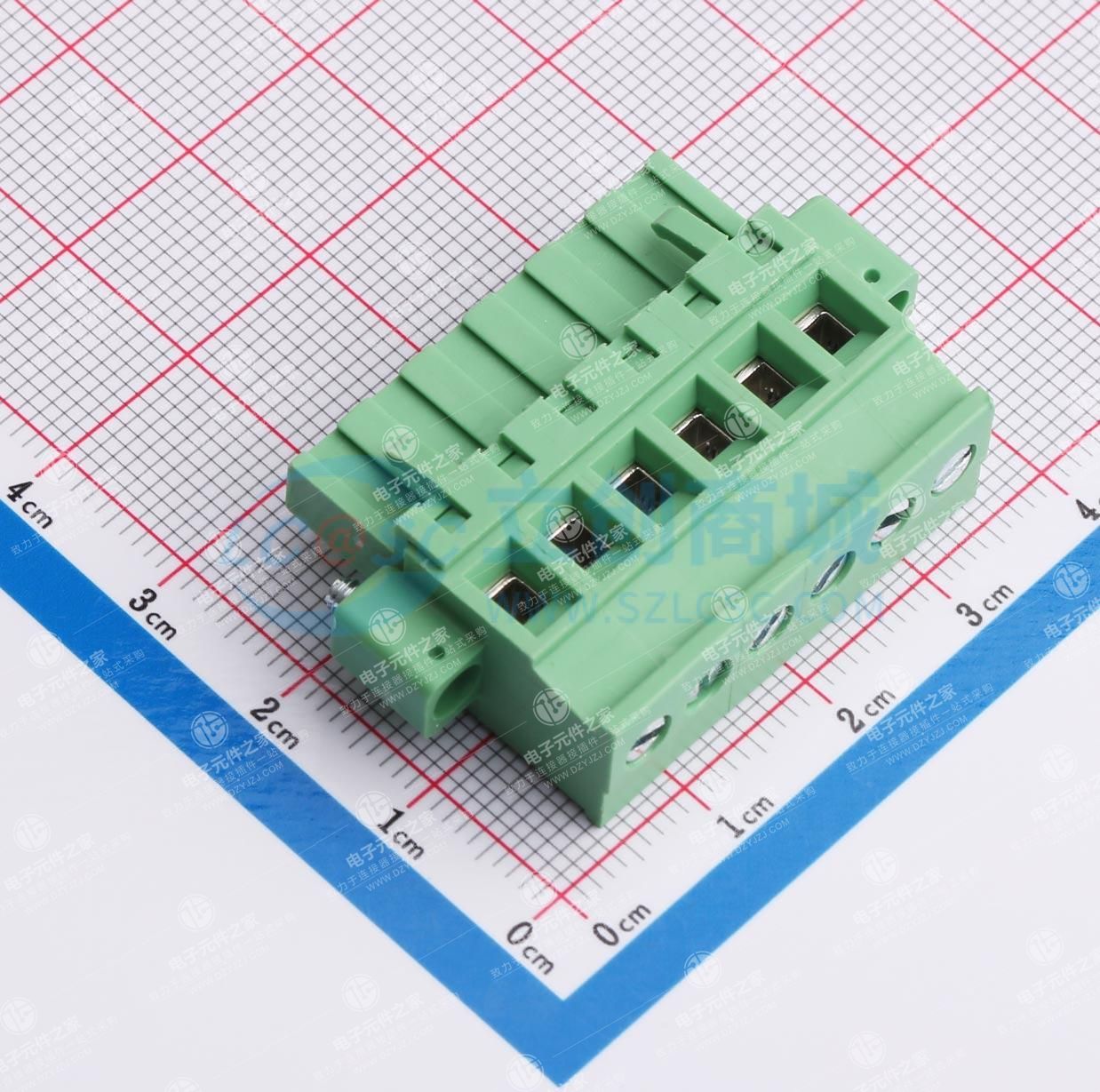 螺丝固定 1x6P 5.08mm 排数:1 每排P数:6