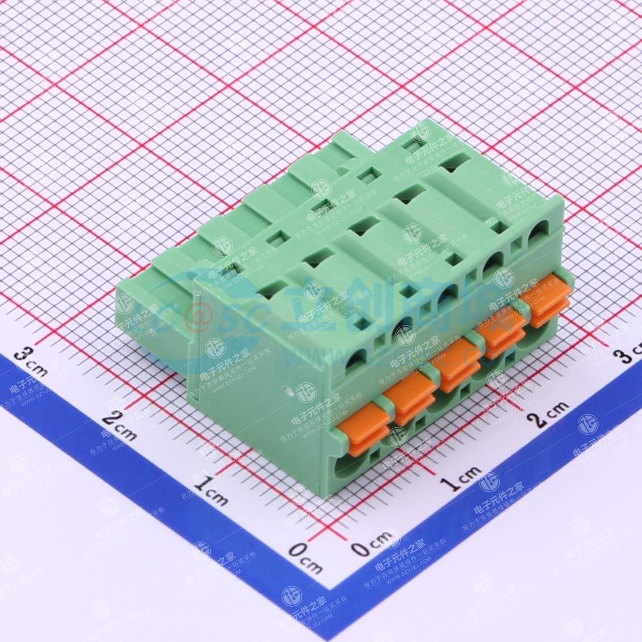 无固定装置 1x5P 5.08mm 排数:1 每排P数:5