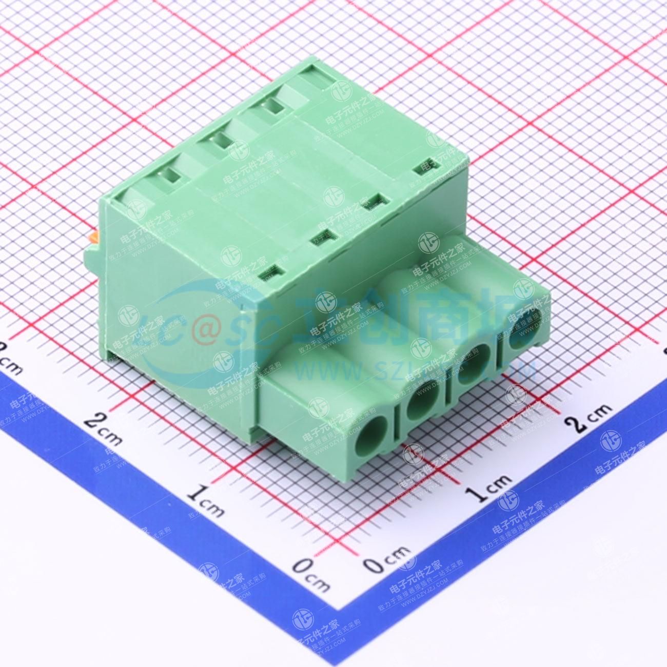 无固定装置 1x4P 5.08mm 排数:1 每排P数:4