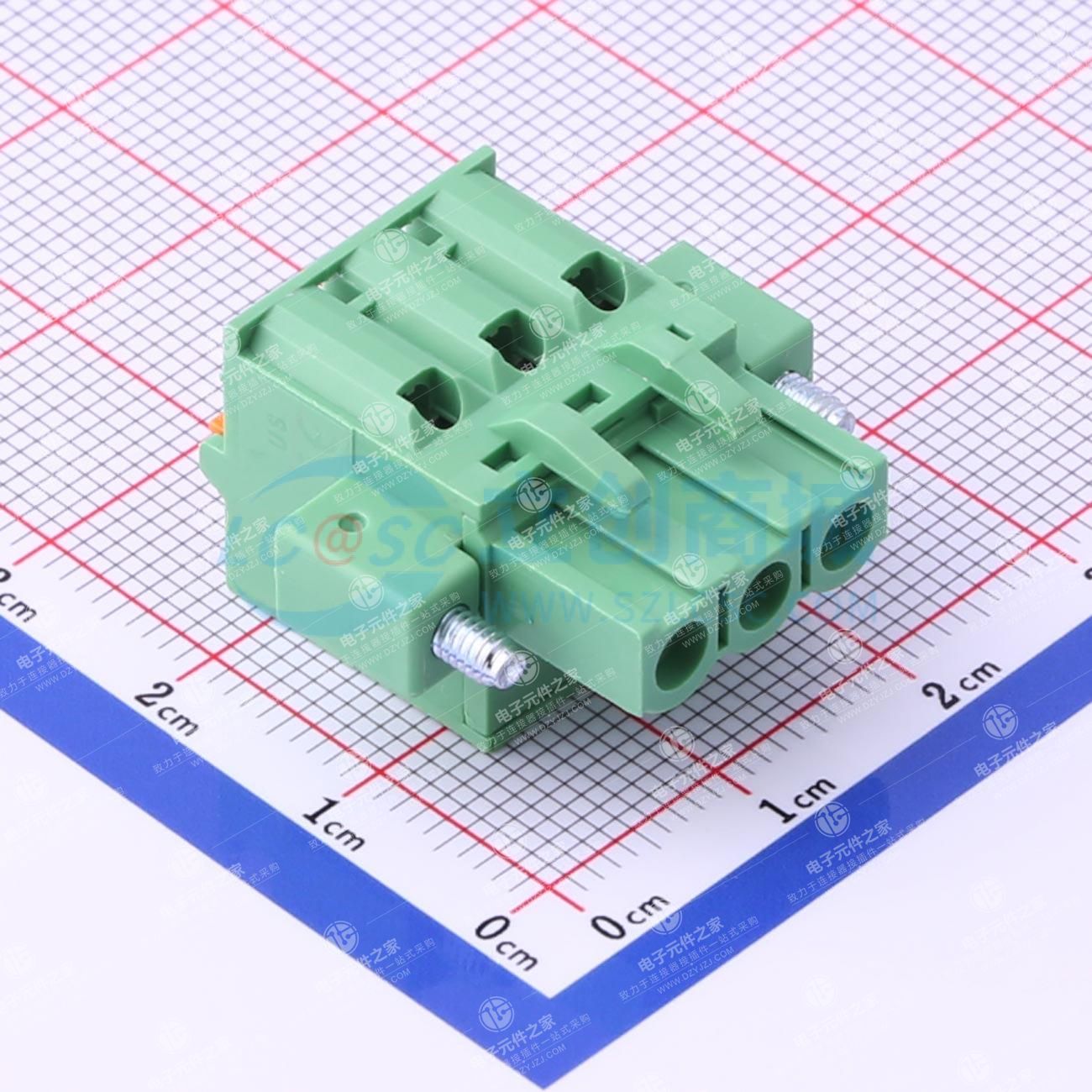 螺丝固定 1x3P 5.08mm 排数:1 每排P数:3
