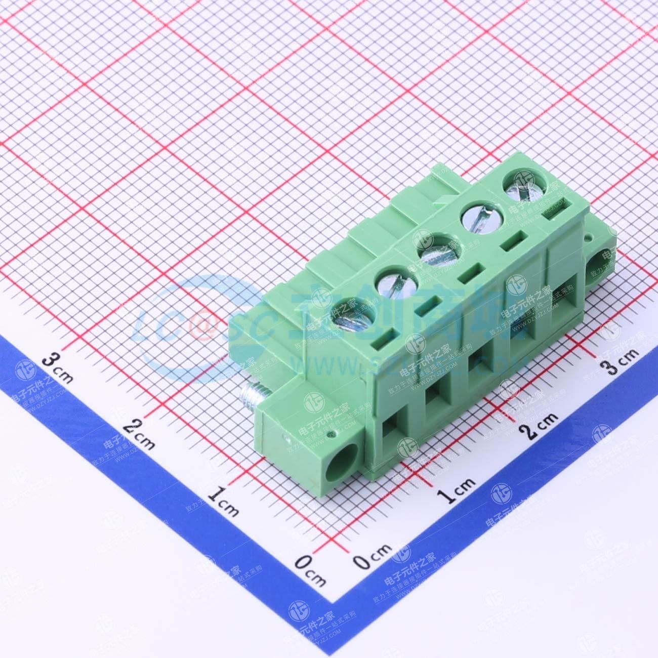 螺丝固定 1x5P 5.08mm 排数:1 每排P数:5