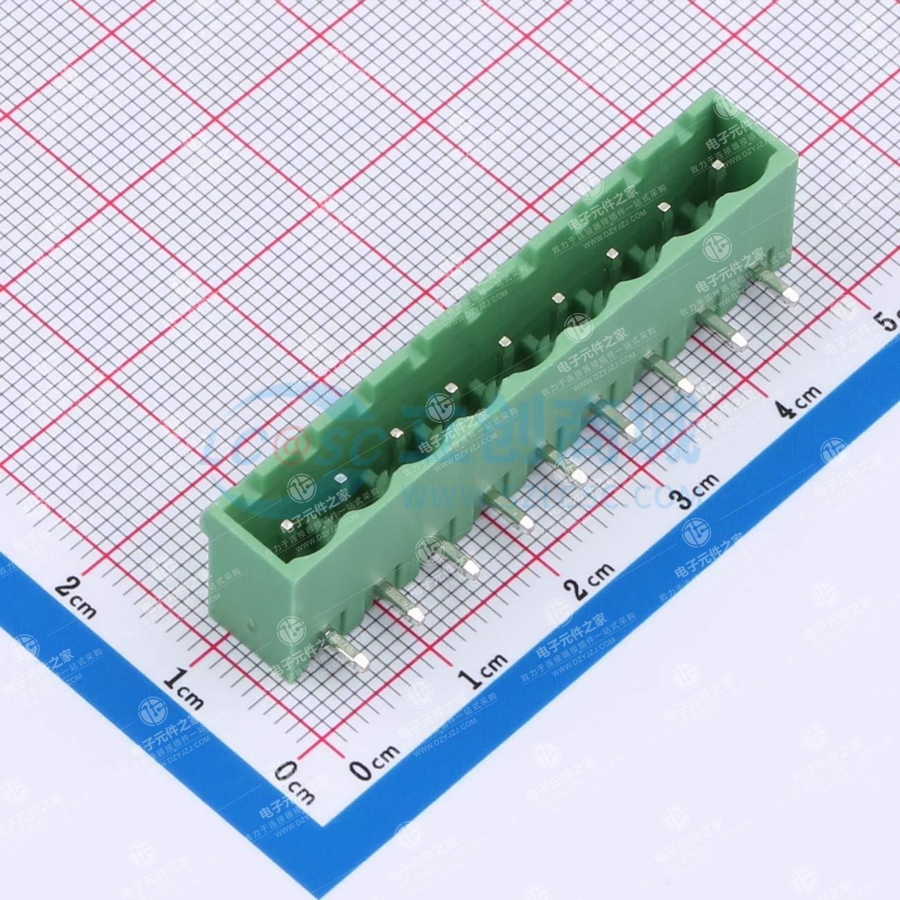 1x9P 5.08mm 排数:1 每排P数:9
