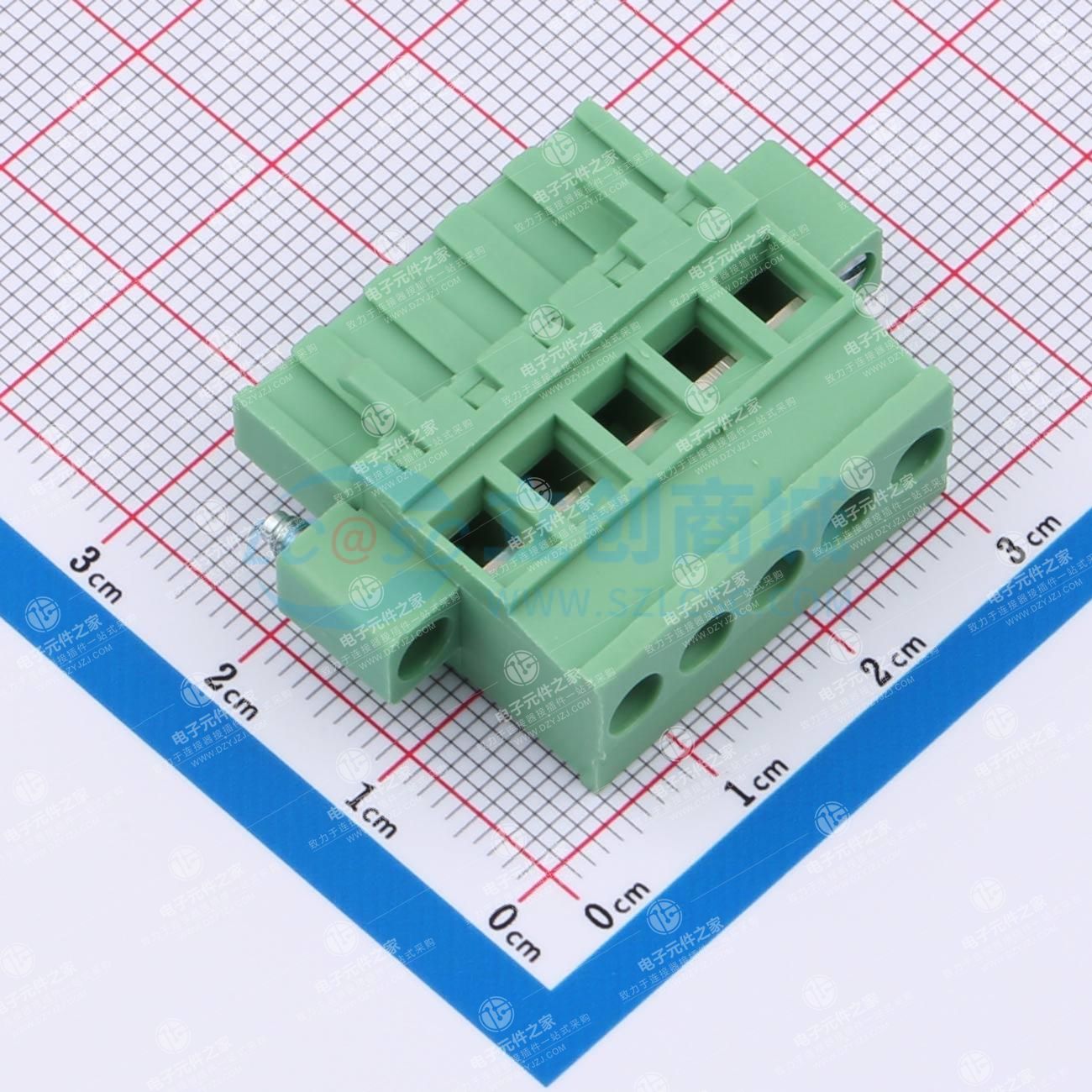 螺丝固定 1x5P 5.08mm 排数:1 每排P数:5