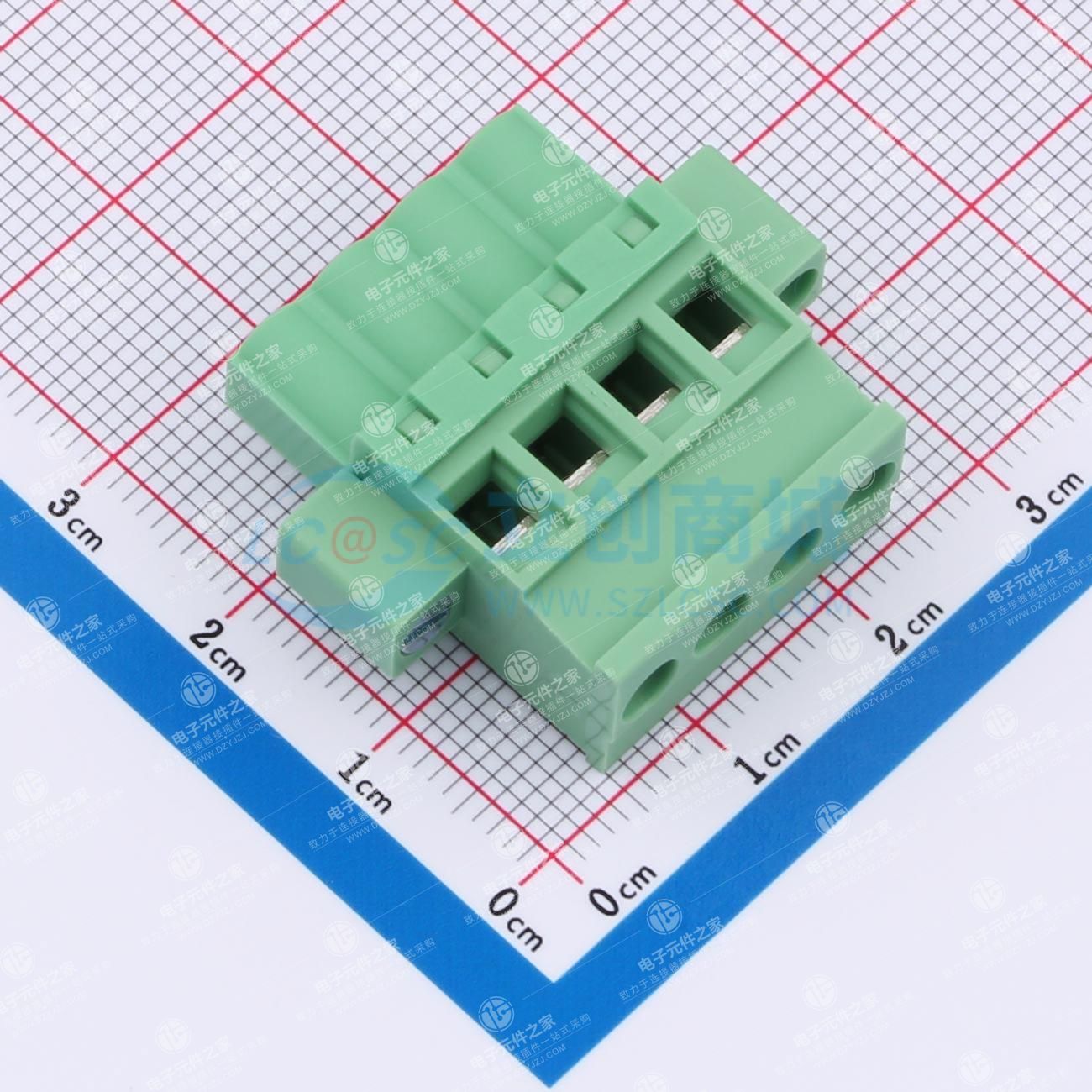 螺丝固定 1x4P 5mm 排数:1 每排P数:4