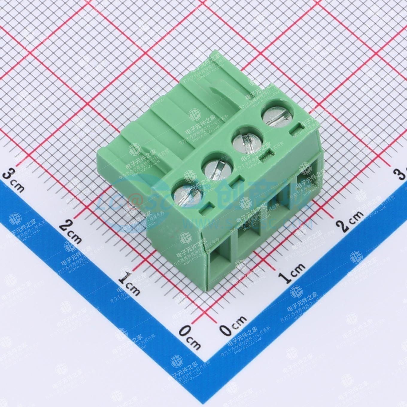 卡扣固定 1x4P 5mm 排数:1 每排P数:4