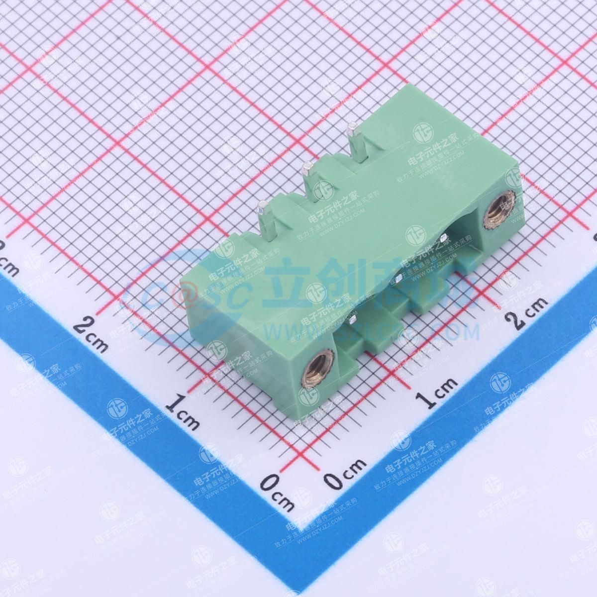 绿色 螺丝固定 1x3P 5mm 排数:1 每排P数:3