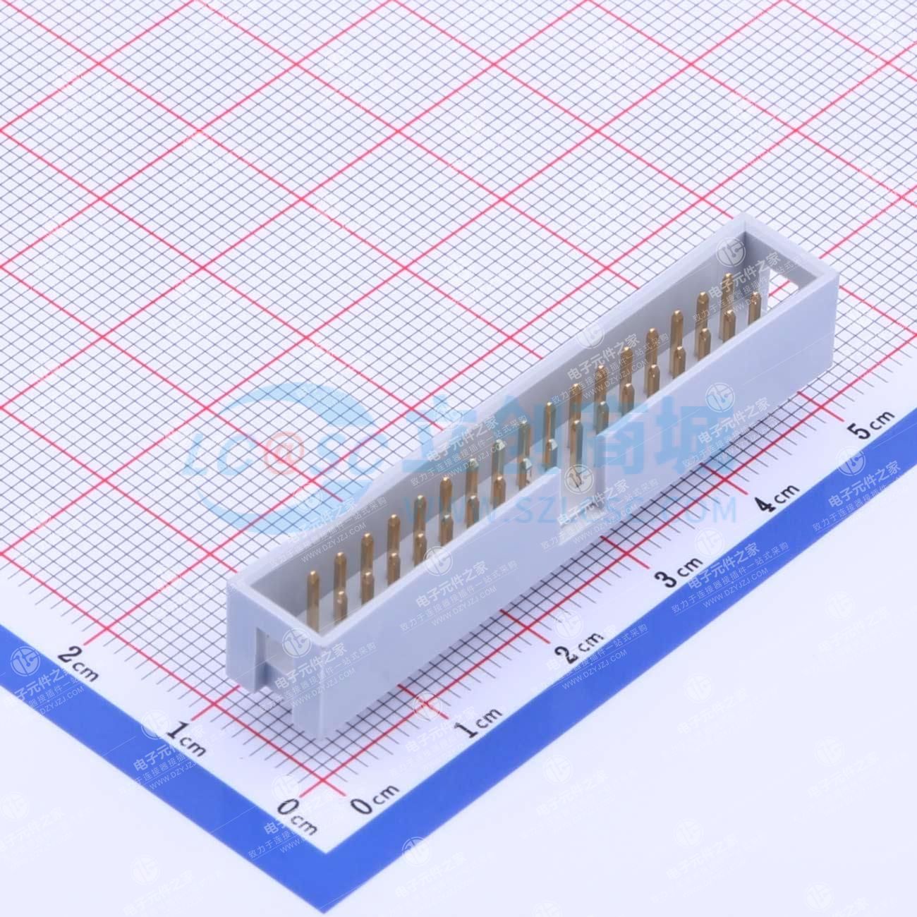 2.54mm 2x17P 排数:2 每排P数:17