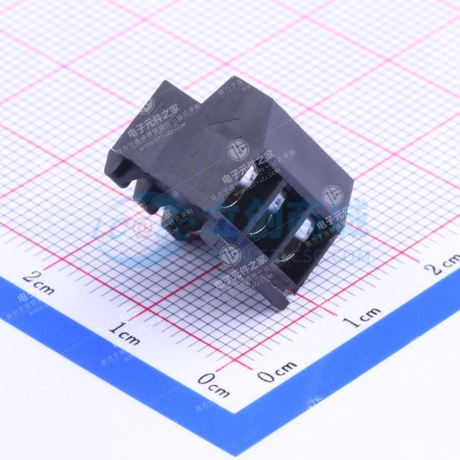 1x3P 5mm 无引脚 排数:1 每排P数:3