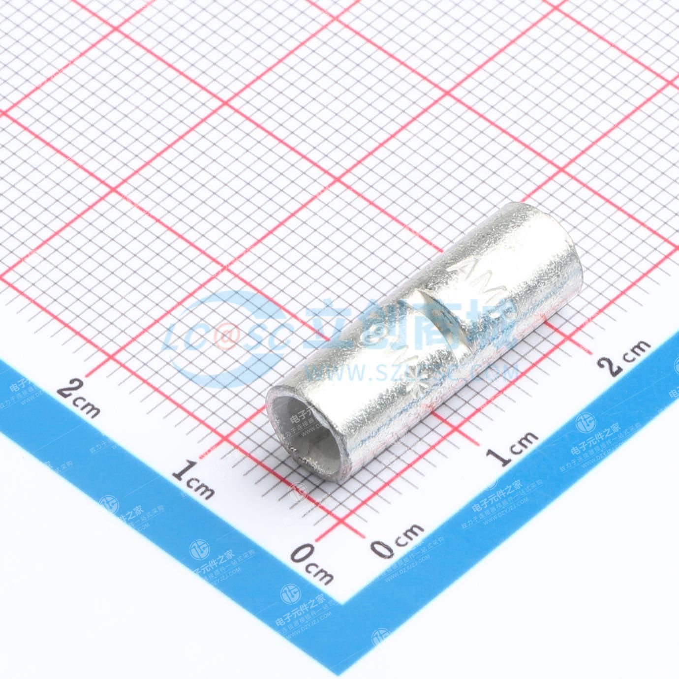 铜制对接接头,封闭筒,标准型,适用于实心或绞合线