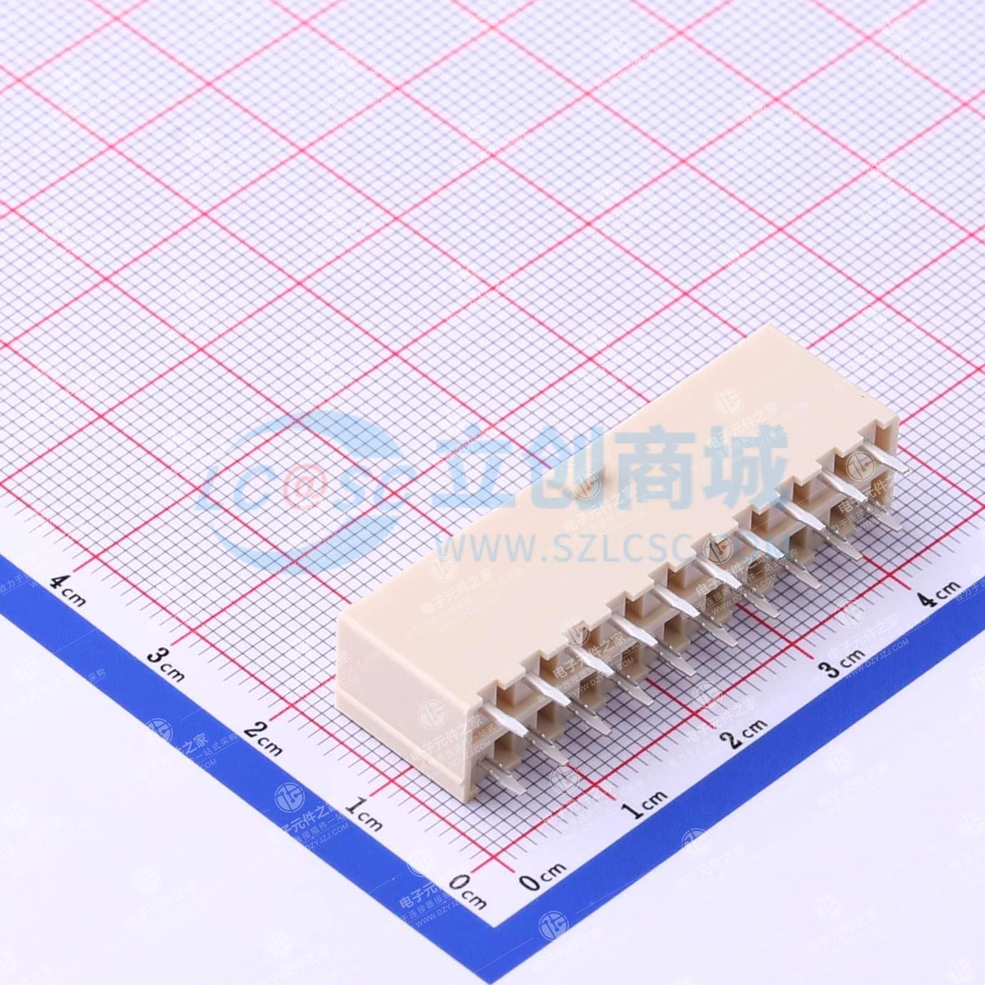 塑胶颗粒本色 2x10P 间距:4.2mm 直插