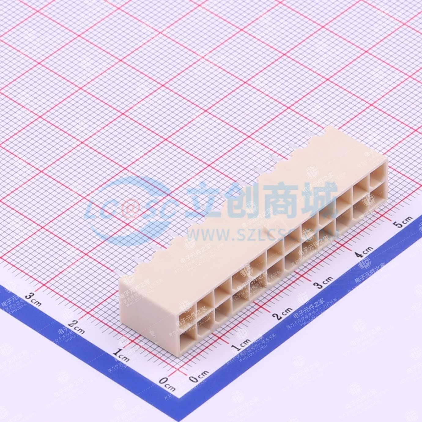 塑胶颗粒本色 2x12P 间距:4.2mm 直插
