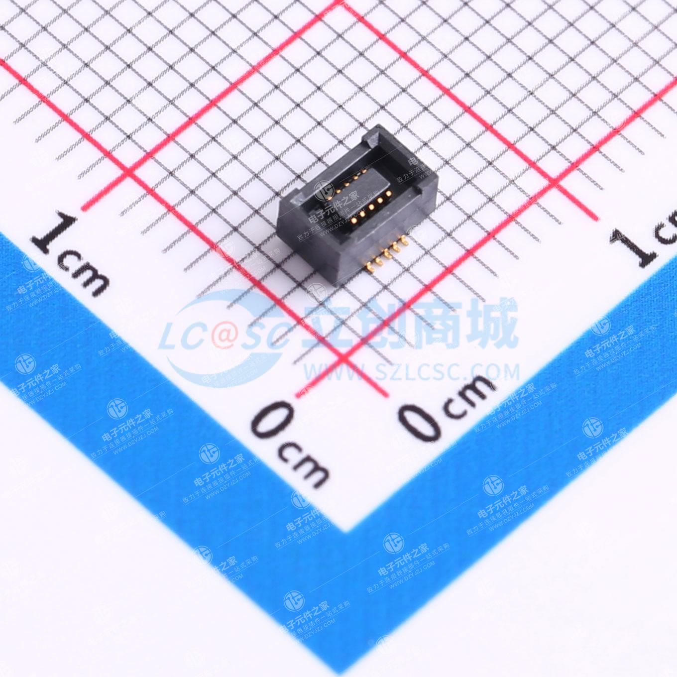PIN:10P 间距:0.4mm 立贴