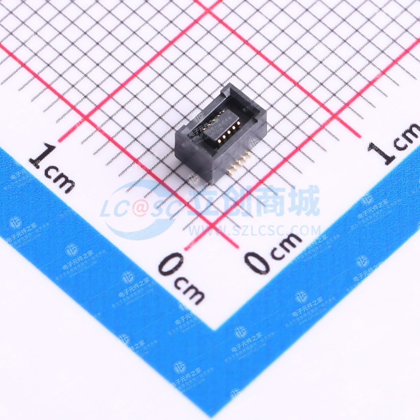 PIN:10P 间距:0.4mm 立贴