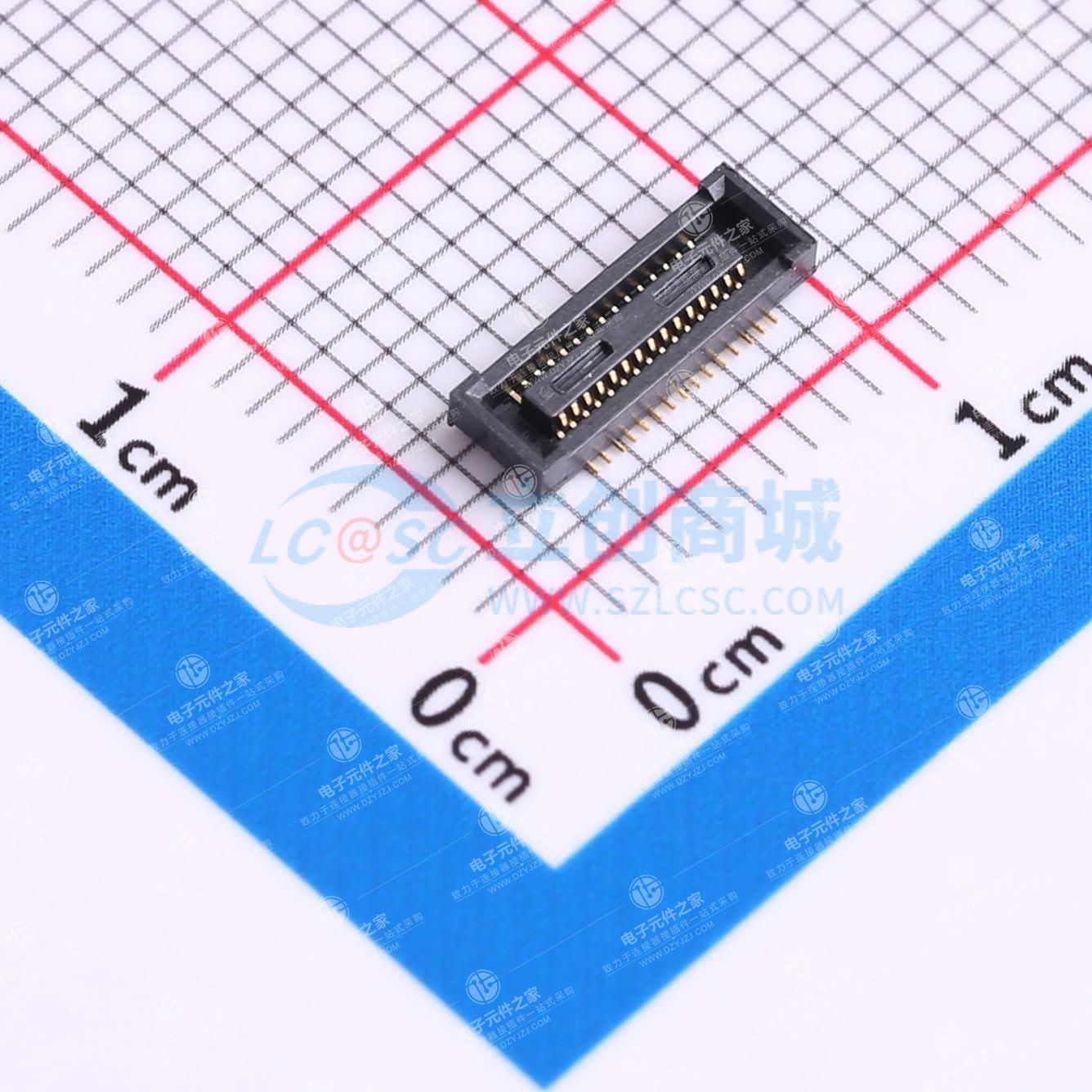 PIN:30P 间距:0.4mm 立贴