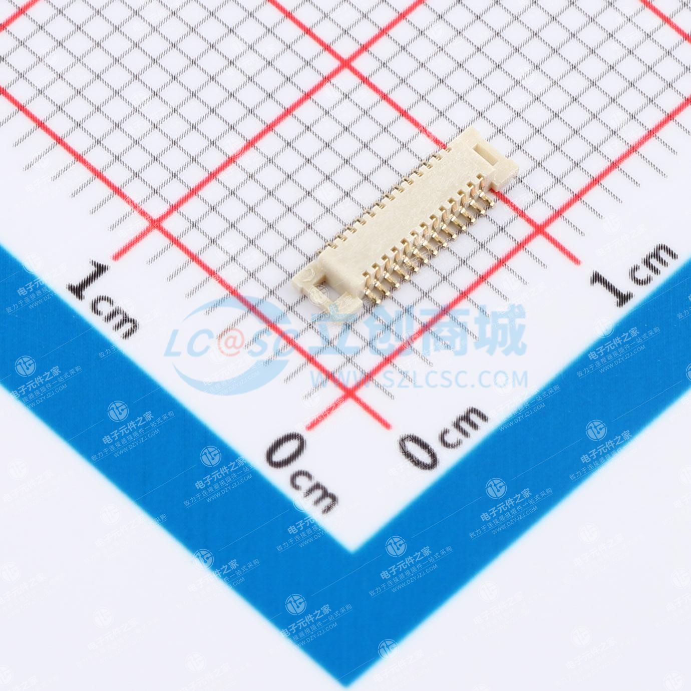 PIN:26P 间距:0.5mm 立贴
