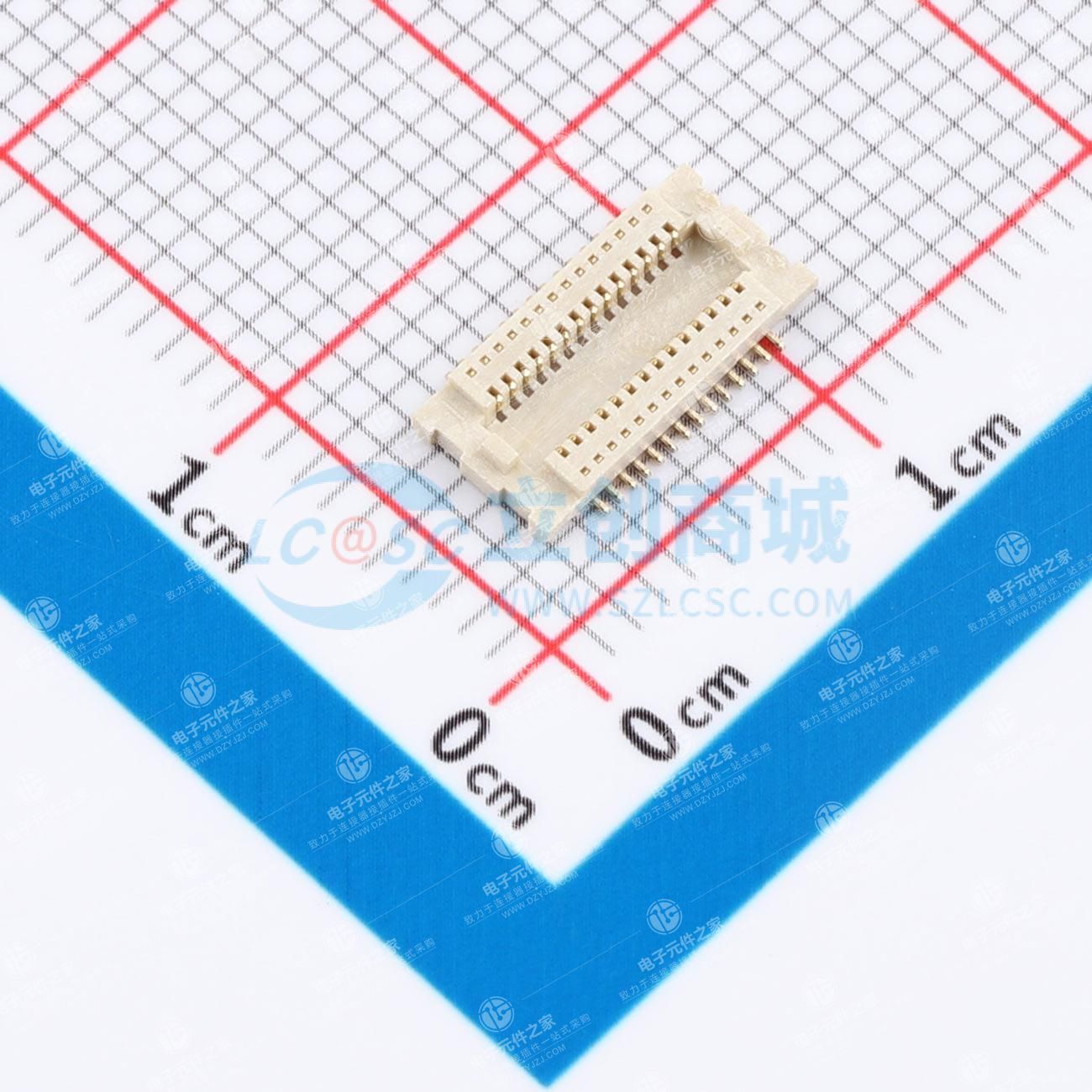 PIN:28P 间距:0.5mm 立贴