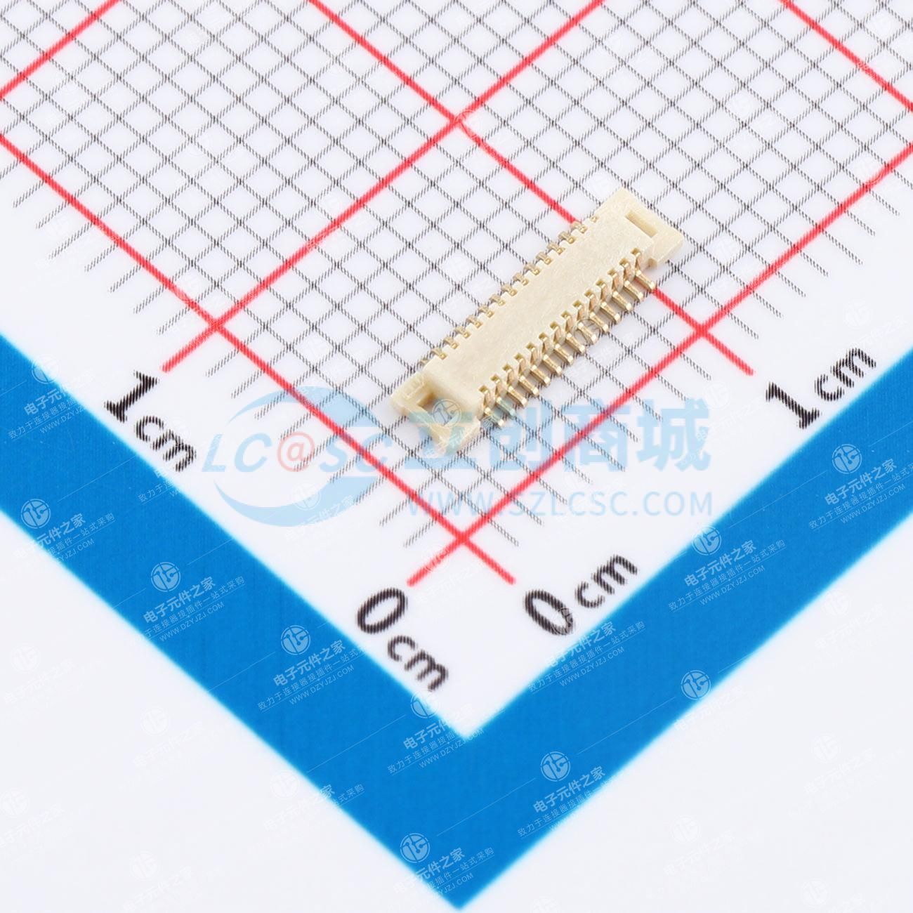 PIN:28P 间距:0.5mm 立贴
