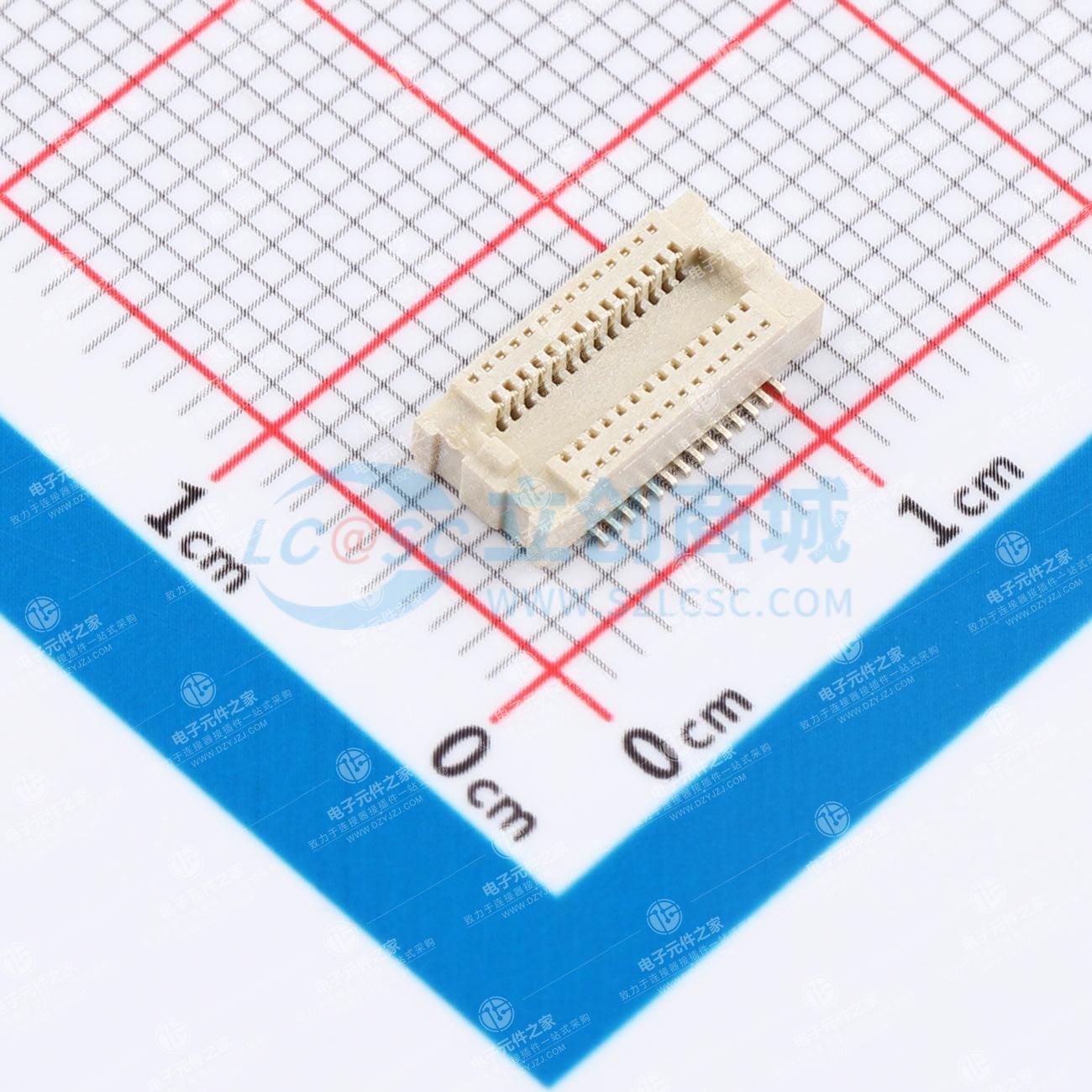 PIN:28P 间距:0.5mm 立贴